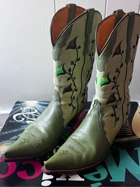Ride Green Cowboy Boots for Women